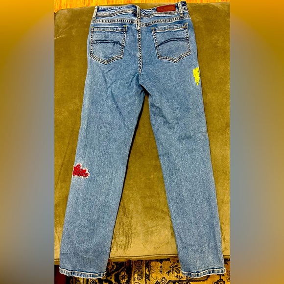 Little Girl’s Jeans with embroidered designs - Picture 2 of 3